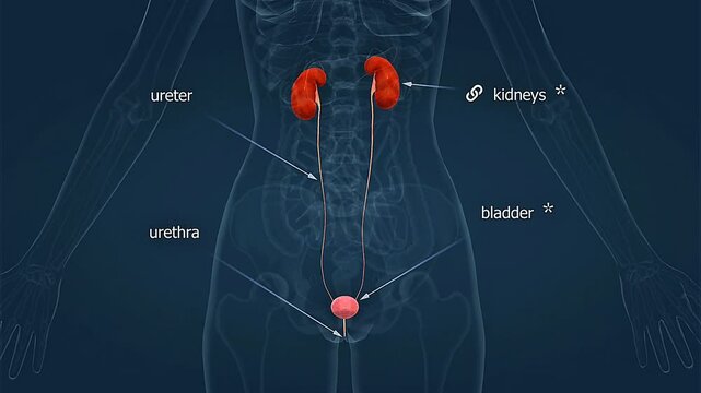  Human female urinary system anatomy