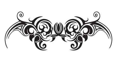 Flat design tribal tattoo
