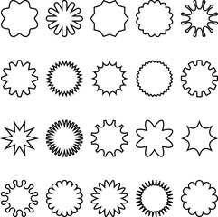Starburst Shape Collection set design
