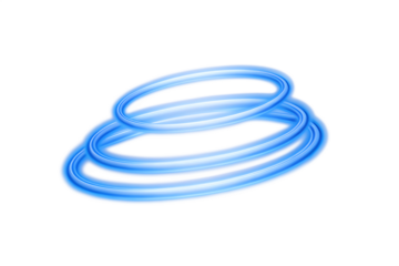 Glowing blue light swirl isolated on white background PNG