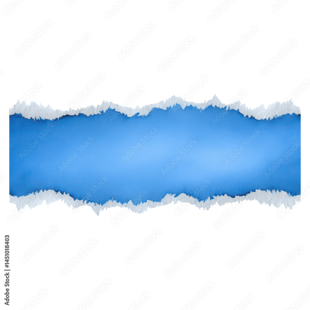 Aufkleber bright blue background with torn edge effect for creative design projects and visual presentations, 