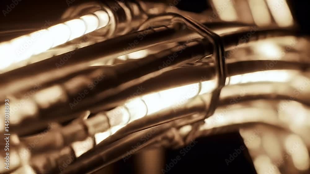 Poster abstract macro shot of cylindrical objects with soft light
