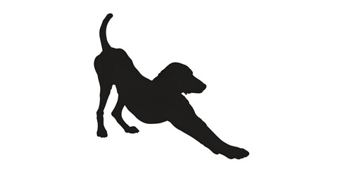 sitting dog silhouette vector dog icon. sitting dog logo.