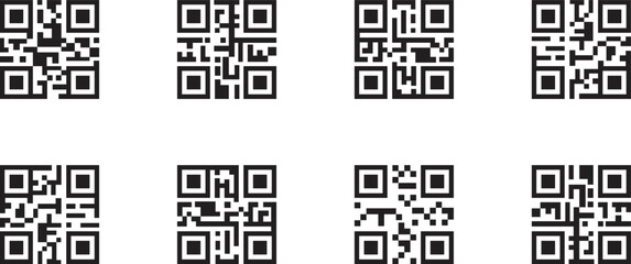 Fototapeta premium Digital QR Matrix Symbols