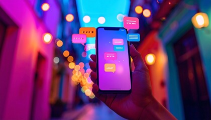 A dynamic visual that conveys a sense of immediacy.  