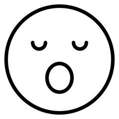 Face with Closed Eyes and Open Mouth