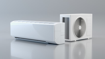 Air Conditioner System, 3d illustration