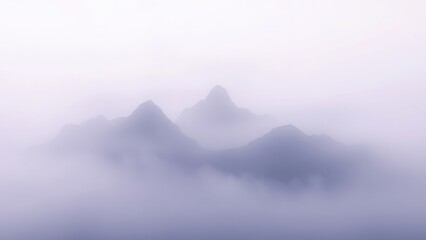 Fototapeta premium Tranquil View of Distant Misty Mountains