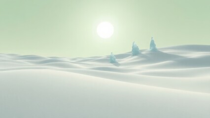 Pale Sun Over Rolling Sand Waves
