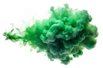  green smoke cloud isolated on white background.PNG