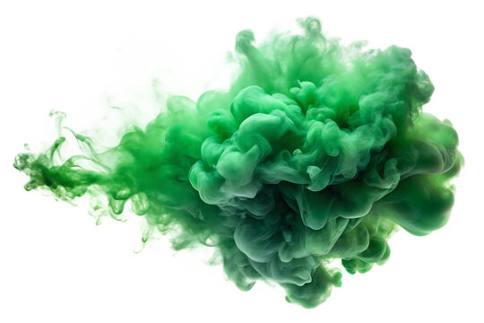  green smoke cloud isolated on white background.PNG