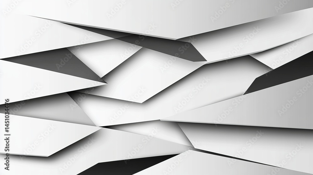 Poster abstract gray and white geometric shapes background modern design digital art graphic resource illus