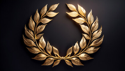 elegant golden laurel wreath symbolizing victory achievement and honor perfect for awards and recognition themes