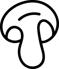 Simple Mushroom Outline Drawing