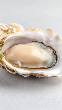 Fresh oyster with melted butter and garlic for gourmet seafood dining experience