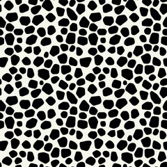 Vector seamless pattern. Abstract spotty texture. Natural monochrome design. Creative background with rounded spots. Decorative organic swatch.