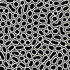 Vector seamless pattern. Abstract spotty texture. Natural monochrome design. Creative background with rounded spots. Decorative organic swatch.
