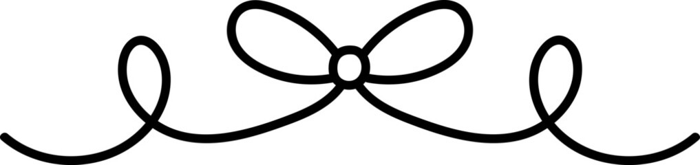 Elegant Bow Ribbon Swirls Divider