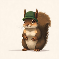 Fototapeta premium army soldier squirrel Generative AI
