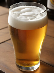 Details with a glass of cold beer. AI generated.