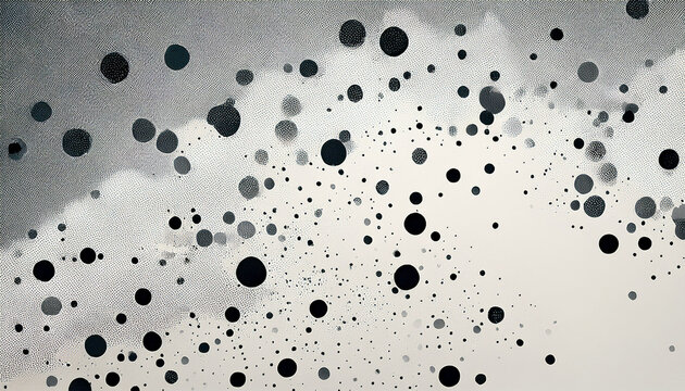 a white background with black dots scattered all over it