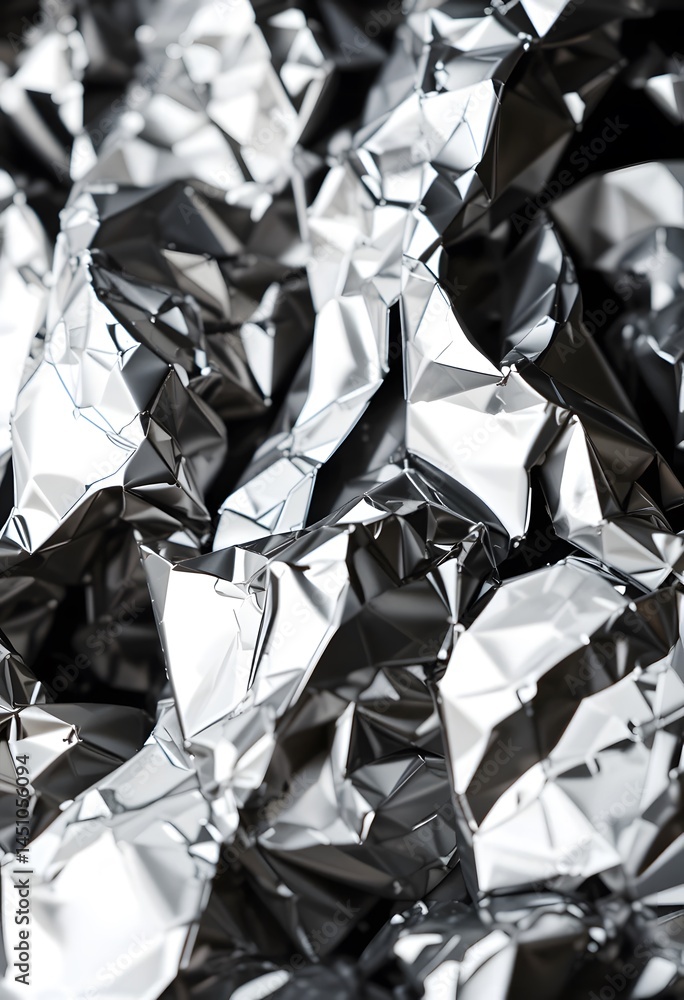 Poster abstract metal texture shines creating compelling patterns. the foil reflects light wonderfully. use