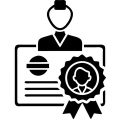 Creative details Employee Badge Icon Vector Illustration | Professional ID Card Design for Office, HR, Corporate Identity