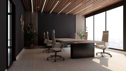 modern office meeting room for company logo mockup