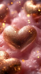 Fototapeta premium Love-themed sparkling heart high resolution image