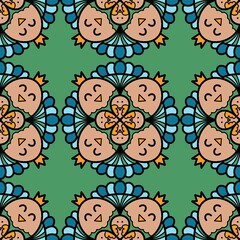 seamless pattern with kids ,green ,egg