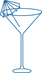 Cocktail Glass Line Art