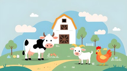 farm animals in the farm