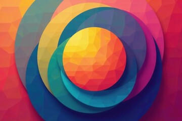 Obraz premium Overlapping circles forming a rhythmic sequence, rhythm, wallpaper, shades