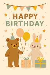 Happy Birthday Fun Print Design in Vector
