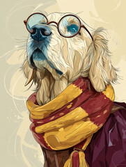 a funny vector of a dog 