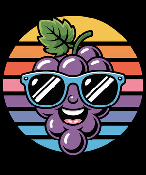 Naklejki retro Grapes for Grapes Lovers