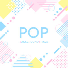 ポップな背景素材（フレーム　メンフィス　バナー　タイトル　見出し　セール　春　夏 ）
