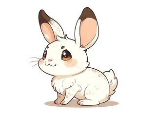 Adorable Spotted Bunny Rabbit Illustration