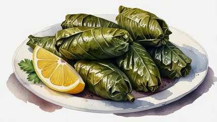 Delicious Stuffed Grape Leaves with Lemon and Olives Authentic Mediterranean Cuisine