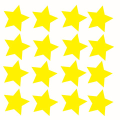 yellow stars set stickers