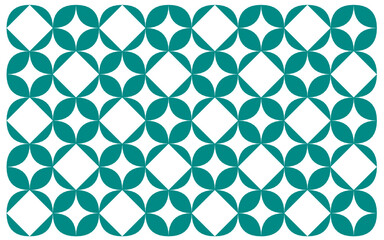 Fototapeta premium Design vector geometric pattern in vibrant blue. Ethnic graphic design. Background and wallpaper in ethnic style. Seamlees pattern with geometric flower. Floral background vector design