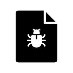 Infected file glyph icon