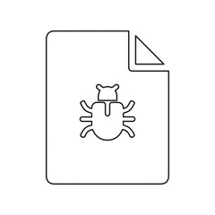 Infected file line icon