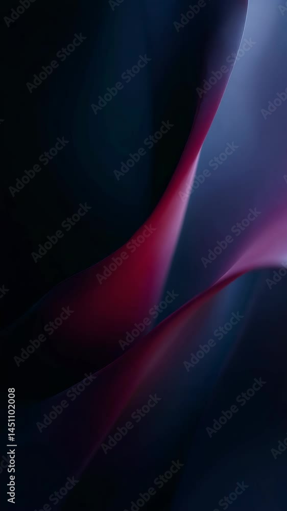 Poster elegant abstract background featuring flowing magenta and dark blue fabric with soft gradient light 
