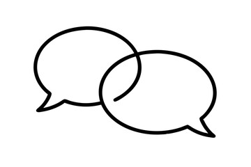 Fototapeta premium Dialogue Bubbles: Depicting two interconnected conversation bubbles, symbolizing communication, discussion, and dialogue.