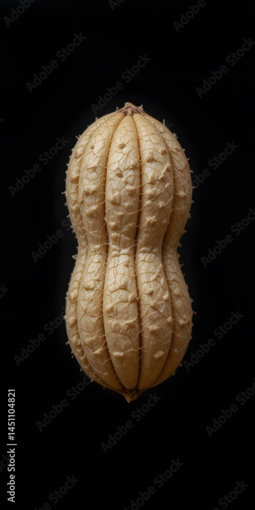 Aufkleber peanut shell close up, a natural texture study. grooves and ridges evident, a macro view showing det