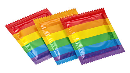 Colorful paper sheets and colored pencils, including yellow, orange, green, red, blue, pink, and purple, are stationery objects for school and office art, drawing rainbow designs and education notes