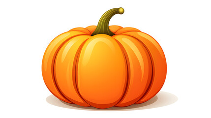 Obraz premium Detailed Illustration of a Pumpkin on White Background for Halloween Decorations and Autumn-Themed Designs