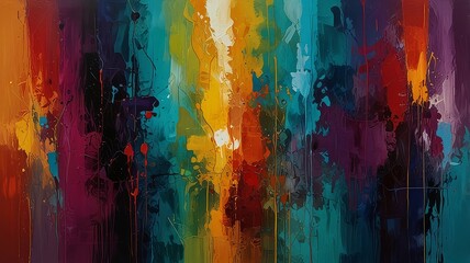 Fototapeta premium Vibrant Abstract Vertical Color Stripes – Bold Modern Painting