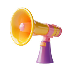 3D Megaphone icon horn [Transparent Background PNG].